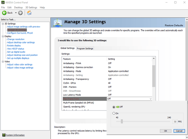 GeForce Driver 441.87 introduces Framerate Limiter nvidia-driver-limit-fps.png