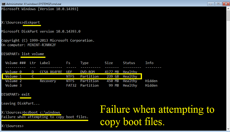 How can I restore the Windows bootloader after reinstalling Ubuntu in a dual-boot setup on... o-i-restore-w10-bootloader-dual-boot-ubuntu-separate-hdd-failure-when-attempting-copy-boot-files.png