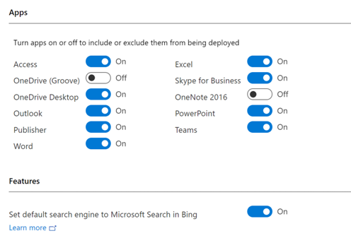 Microsoft Search in Bing will be default if you use Office 365 ProPlus oct-features-bing-toggle.png