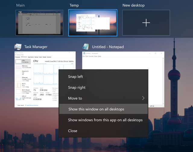 TIL: You can right-click windows in Task View for really cool options! owo ogmuo51su6371.png