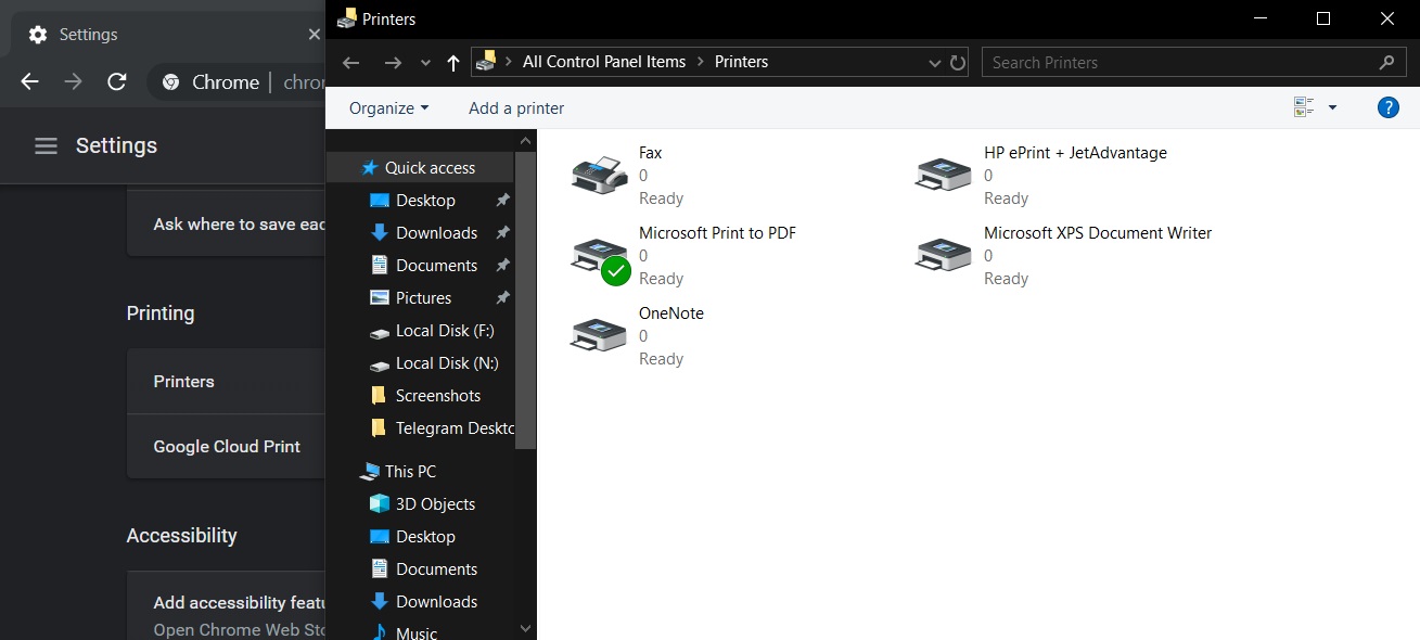 Chromium browsers to support deeper integration with Windows 10 Old-printer-integration.jpg