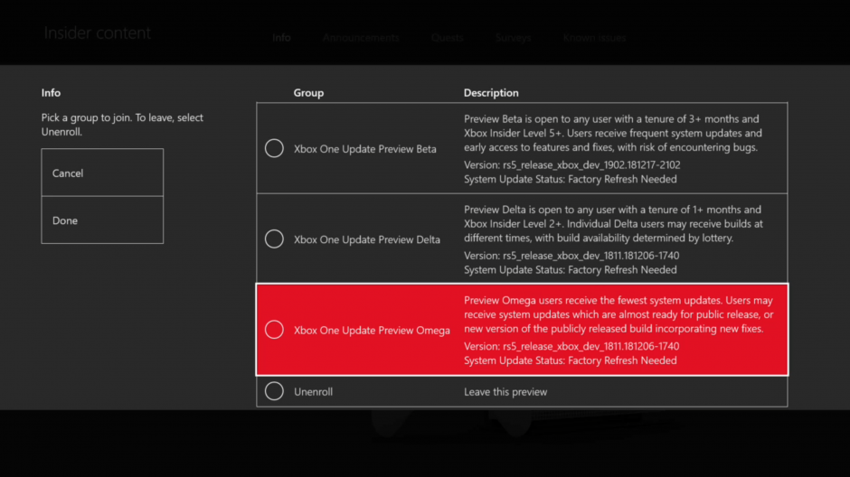 Xbox One Preview Omega ring 1907 System Update 190628-1920 - July 1 Omega-Ring-hero.png