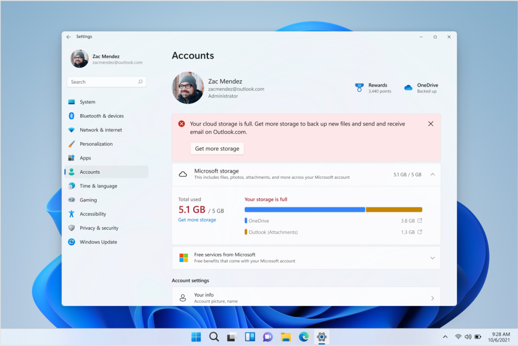 Windows 11 Preview Build 25276 lets you create live kernel memory dumps from the Task Manager OneDrive-cloud-storage-details-in-Setiings-app-Windows-11.jpg