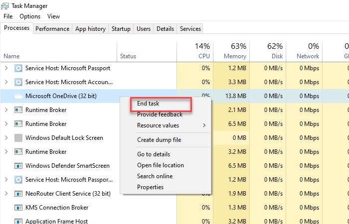 Windows 10 screen keeps refreshing itself automatically OneDrive-End-Task.jpg