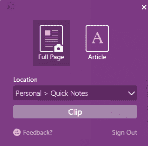OneNote Clipper/Quicknote icon fail to appear in system tray OneNote-Clipper-2.0-1-300x296.png