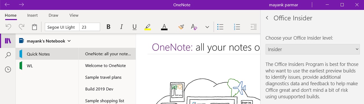 Microsoft is finally rolling out dark mode to Windows 10’s OneNote app OneNote-Insider.jpg