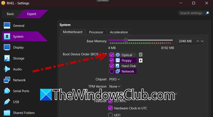 VirtualBox not booting from ISO in Windows 11 optical-boot-mode.jpg