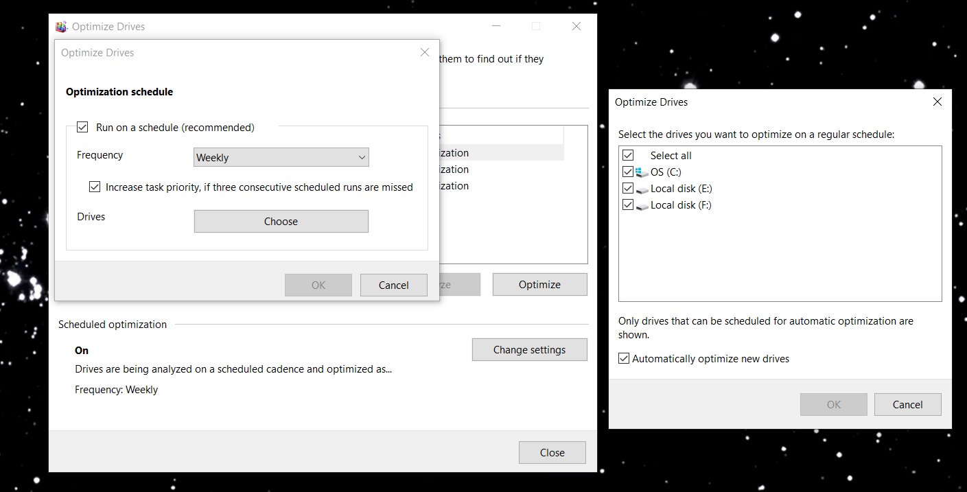 Windows 10 2004 Disk Defragment problem remains unpatched Optimize-Drives-settings.jpg