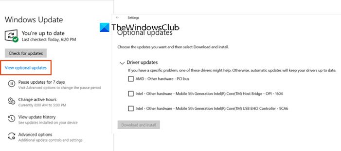 Windows 10 computer freezes and becomes unresponsive when idle Optional-Update-Windows-10.jpg