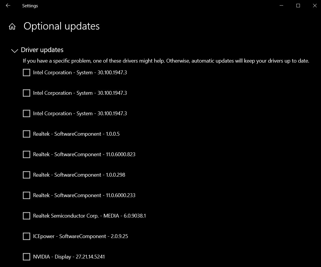 Windows 10 now lets you update drivers for more devices Optional-updates-screen.jpg