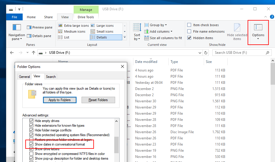 Windows 10 1903: Dates in conversational format in Explorer options-file-explorer-conversational-format.png