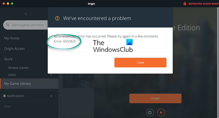 Fix Origin Error 65546:0 on Windows PC Origin-Error-655460.png