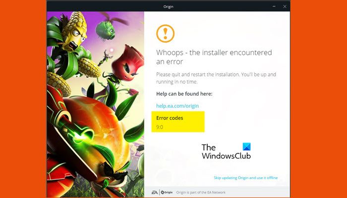 Fix Origin error code 9:0, Installer encountered an error origin-error-9.jpg