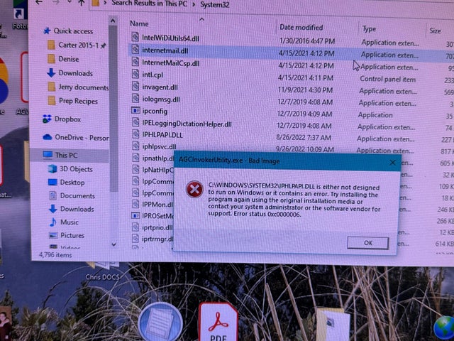 Bad image IPHLPAPI.DLL ozboho23101a1.jpg
