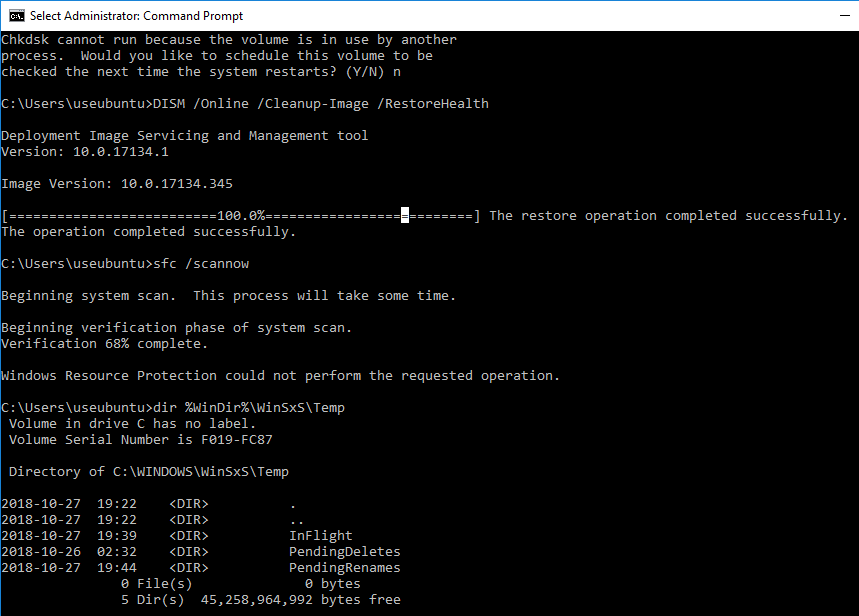 WINSXS folder will not clear down using DISM or SFC / Disk cleanup OZmdt.png