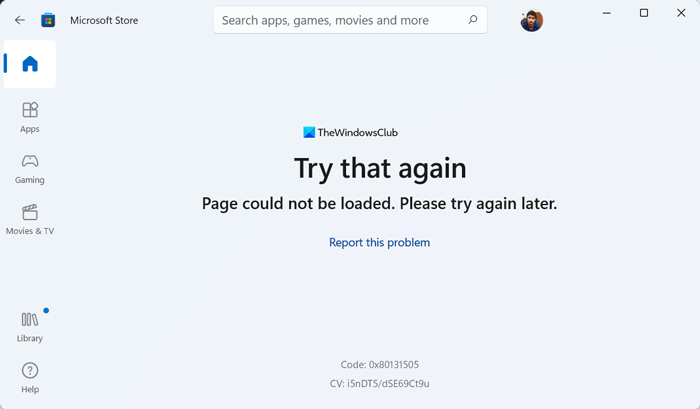 Page could not be loaded, Please try again later, Microsoft Store Error page-could-not-be-loaded.png