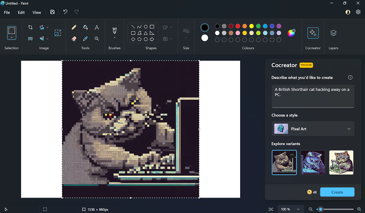 Paint's AI Image Creator is now available for everyone paint-create-art-ai.png