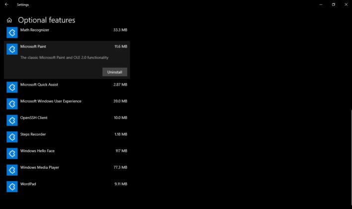 These core Windows 10 apps could become optional in future Paint-optional-feature-1-709x420.jpg