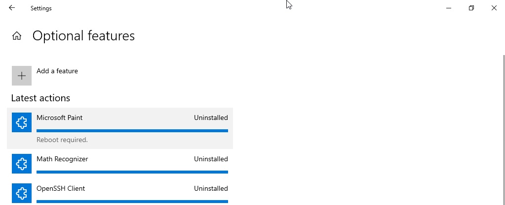 Windows 10 to offer Paint and WordPad as optional features Paint-removed.jpg