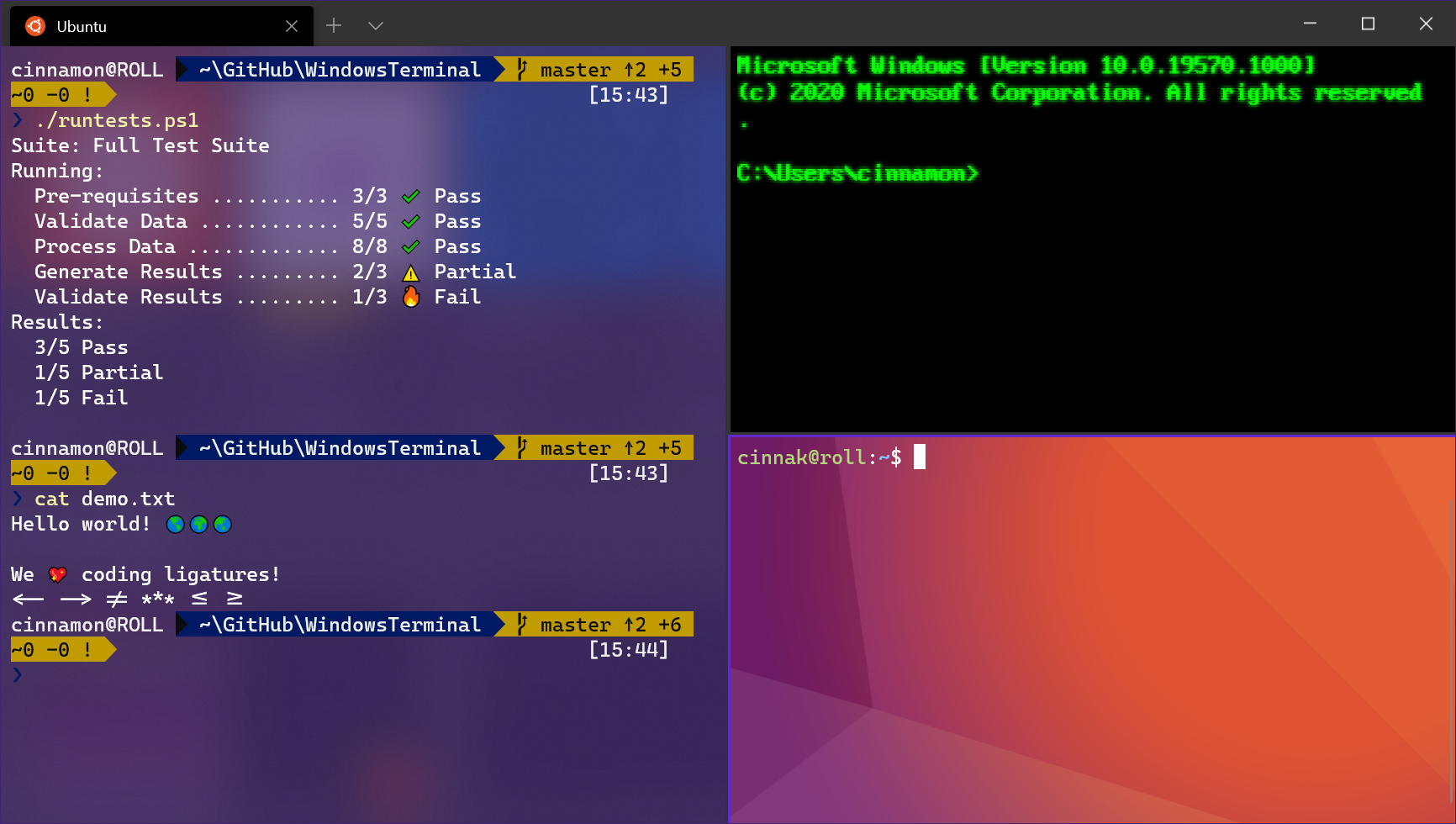 New Windows Terminal v1.0.1401.0 released for Windows 10 panes.png