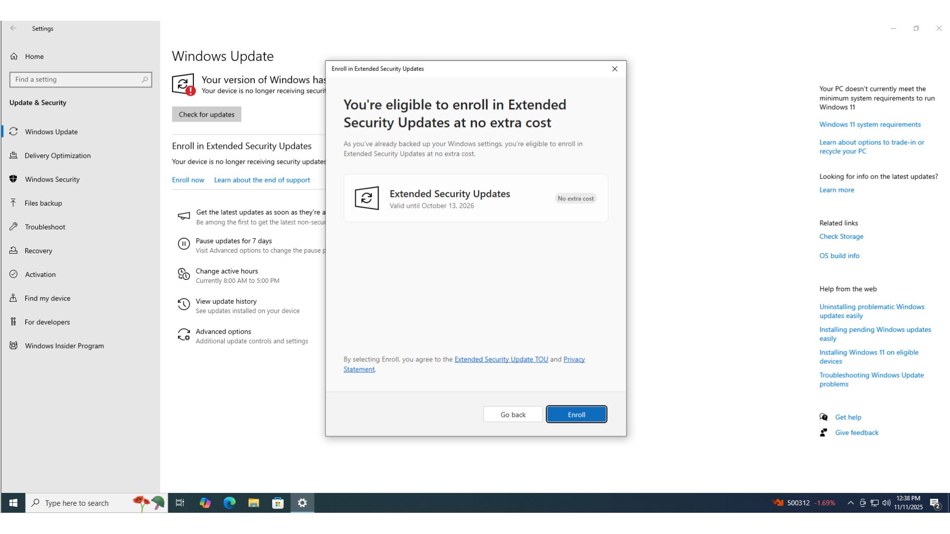 How to sign up for Windows 10 ESU, now rolling out PC-is-eligible-for-Windows-10-ESU-after-signing-in-with-Microsoft-account.jpg