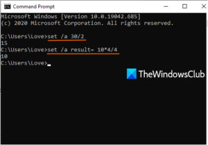 Perform Arithmetic operations in Command Prompt on Windows 10 perform-division-in-command-prompt-300x209.png