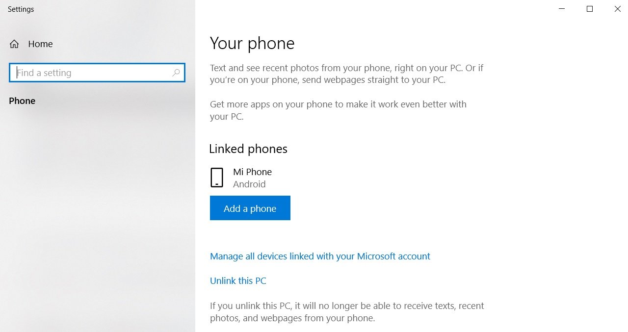 Windows 10 October 2018 Update kills off a number of features Phone-app-settings.jpg