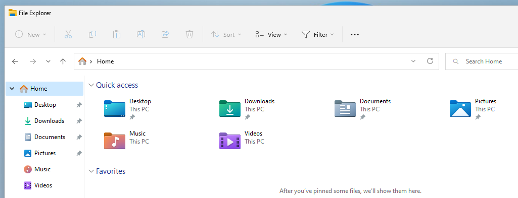 Windows 11 version 22H2: file explorer changes pin-favorites-windows-11.png