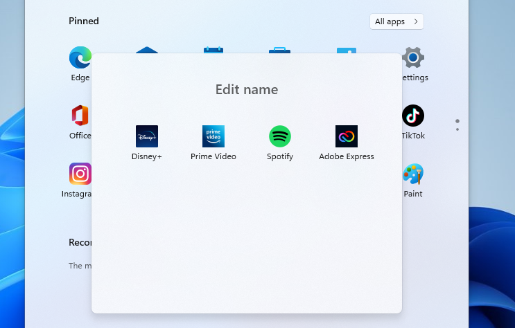 Windows 11 version 22H2: Start Menu changes pinned-folders.png
