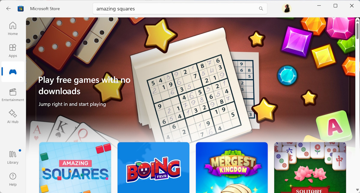 Microsoft adds games that you can play without download to the Microsoft Store play-free-games.jpg