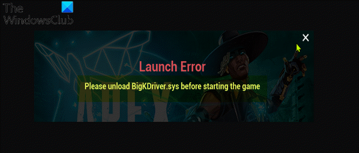 Please unload helpsrv.sys, p.sys or amdxhc.sys before starting the game Please-unload-BigKDriver.sys-before-starting-the-game.png