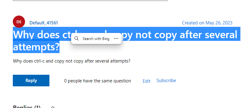 When I press CTRL+C, it pops up X Box bar on top instead copying content. This is new to... POMzeFVpsXzdUNT7j1xyvRhmnKhZiAujjyGKv07PfINQPj8hcKHf%2bGm2hEEQPIgaRNnFsE6Upbl9qo%2fvL7cVX1NWw%3d.png