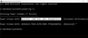 How to set what happens when you close the laptop lid using PowerCFG in Windows 10 Power-Plans-GUID-List-300x129.jpg