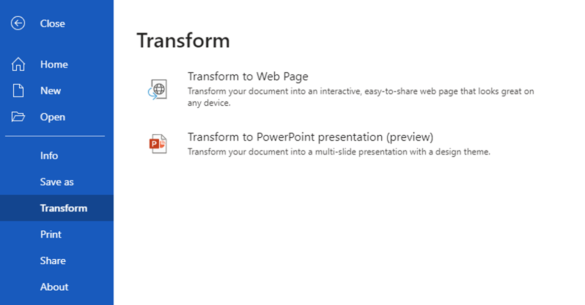 Word on the web now transform documents into PowerPoint presentations powerpoint-2.png