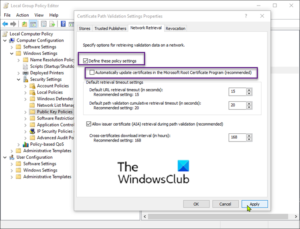 Why do signed PowerShell cmdlets run slower than unsigned cmdlets on Windows 10? PowerShell-cmdlets_Certificate-Path-Validation-Settings-300x229.png