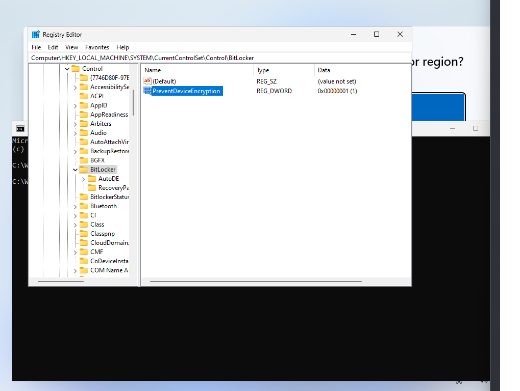 How to block Windows 11 from encrypting drives during installation preventdevicencryption.png