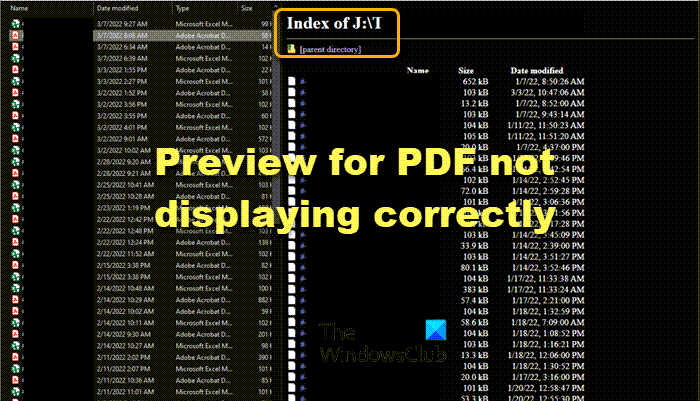Preview for PDF not displaying correctly; Shows Index Of in Explorer Preview-for-PDF-not-displaying-correctly.png