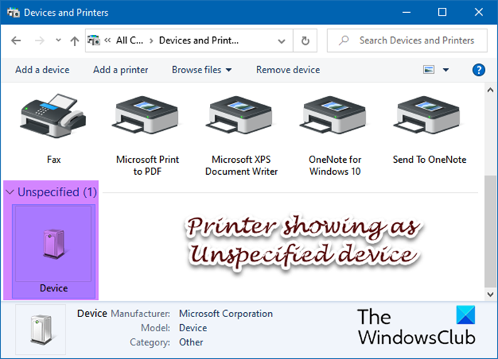 Printer showing as Unspecified device on Windows computer Printer-showing-as-Unspecified-device.png