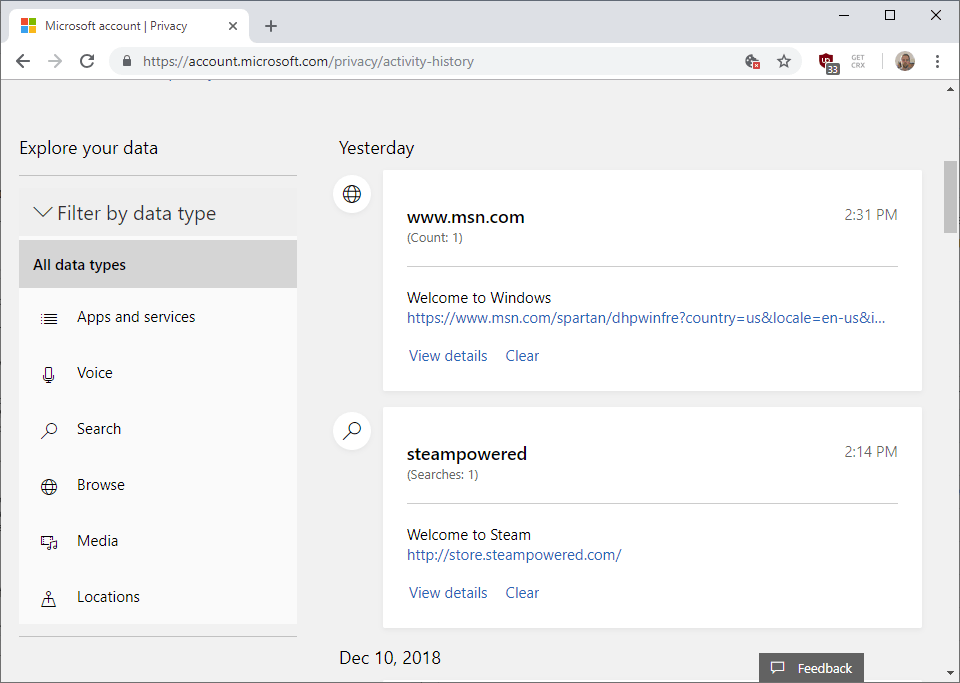Windows 10: Activity may be recorded even if you disable it privacy-dashboard.png