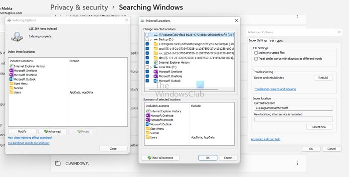 Files and folders suddenly disappeared in Windows 11/10 Privacy-Security-Indexing-Options.jpg