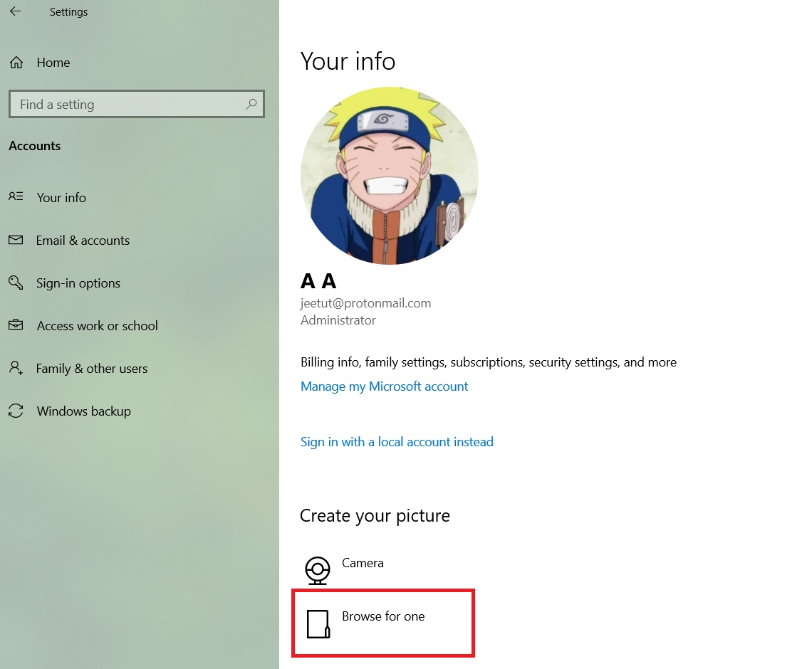 Windows 10 KB5041580 out with multiple fixes (direct download .msu) prodile-picture-change-page-in-settings-app-windows-10-22h2-1.jpg