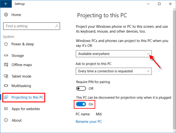 Enable or Disable Projecting to this PC in Windows 10 projecting-to-this-pc.png