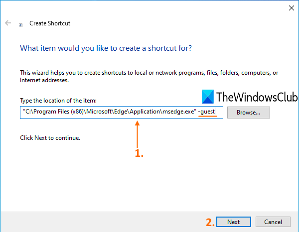 How to create Guest Profile shortcut for Microsoft Edge provide-location-of-Microsoft-Edge-and-append-guest-in-location-field.png