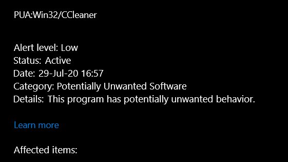 Windows Defender flags CCleaner as Potentially Unwanted App PUA-alert.jpg