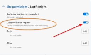 How to enable Quiet Notification Requests in Microsoft Edge browser quiet-notification-request-300x182.png