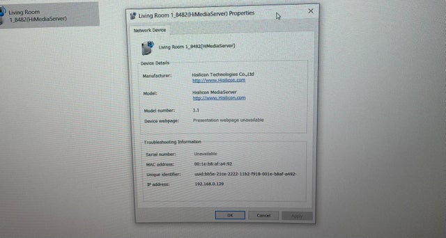 Can anyone help identify what exactly is this? It just says media server. Thanks raupiaxwk5191.jpg