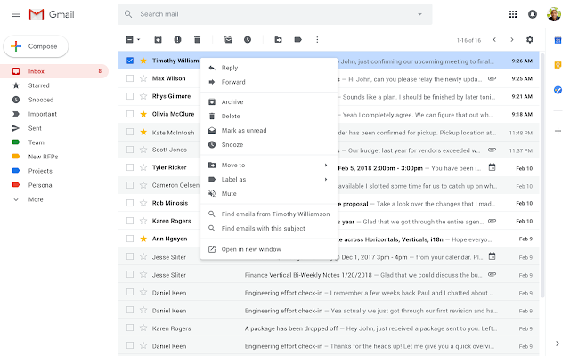 Google adding more options to right click context menu in Gmail RC-Conversation-View-Off.png