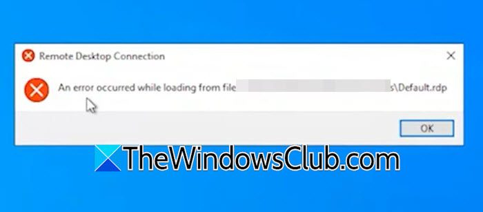 Remote Desktop unable to open connection file on Windows computer rdp-file-corruipted.jpg