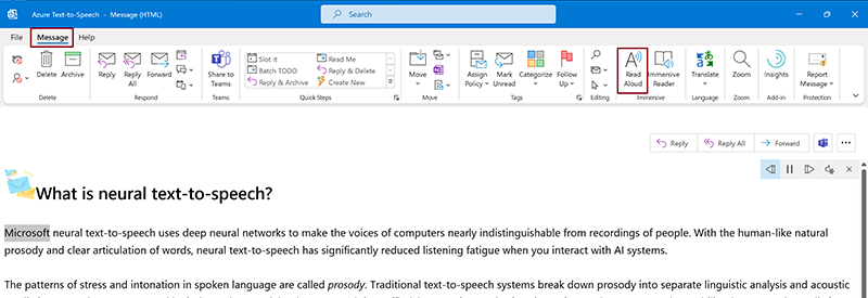 Word app read aloud not working
