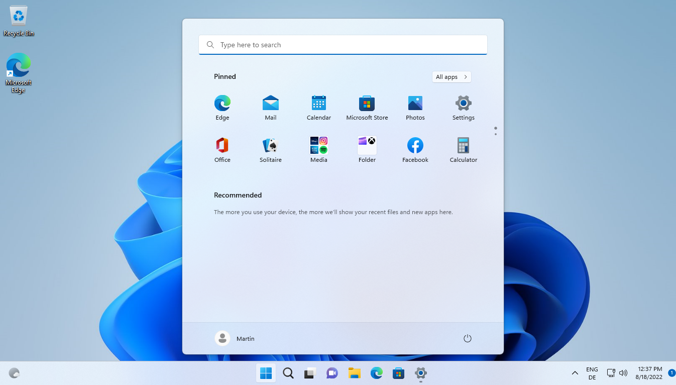 Windows 11 version 22H2: Start Menu changes recommended.png